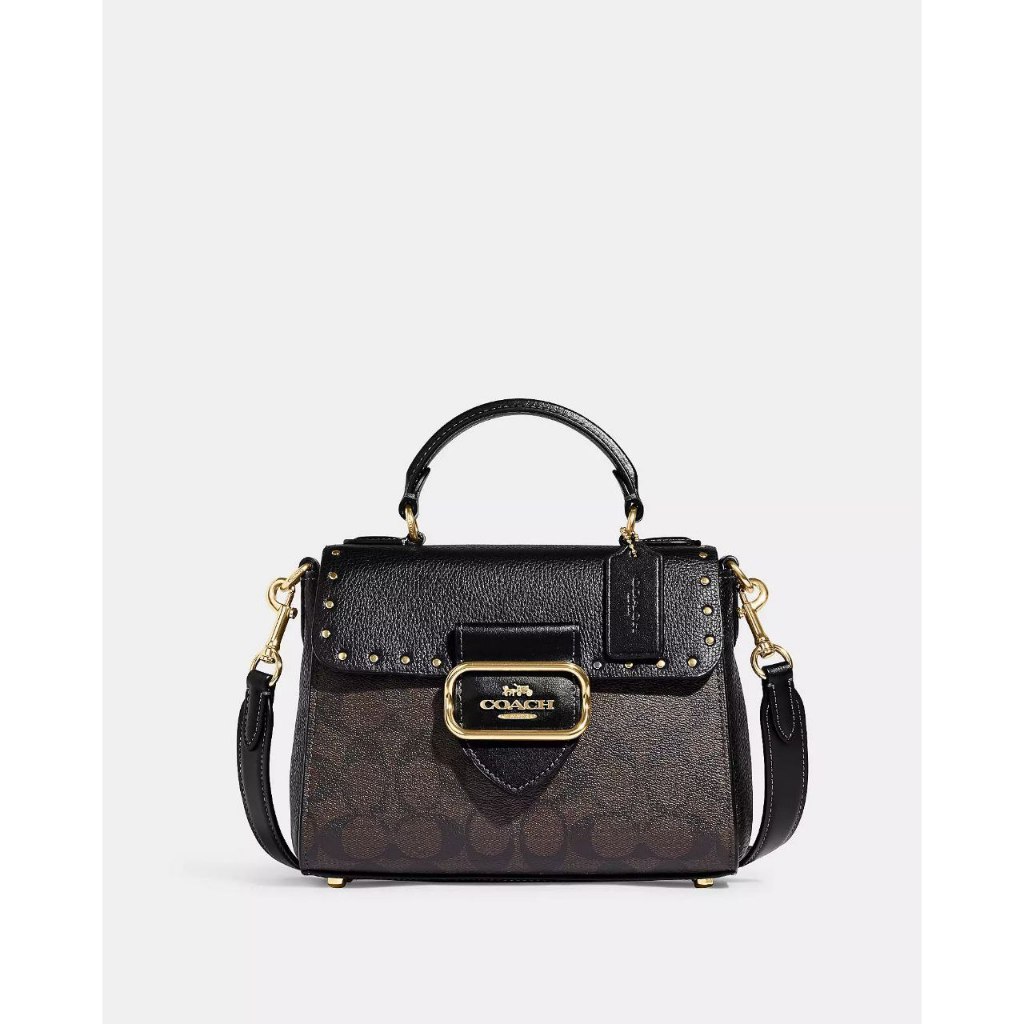 (READY STOCK IN MALAYSIA) COACH MORGAN TOP HANDLE SATCHEL IN COLORBLOCK ...