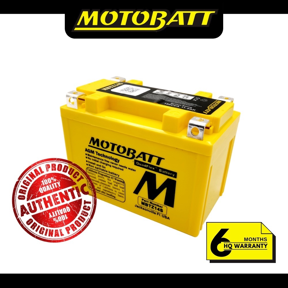 Motorcycle Battery Motobatt Quadflex Mbtz14s Shopee Malaysia 7981