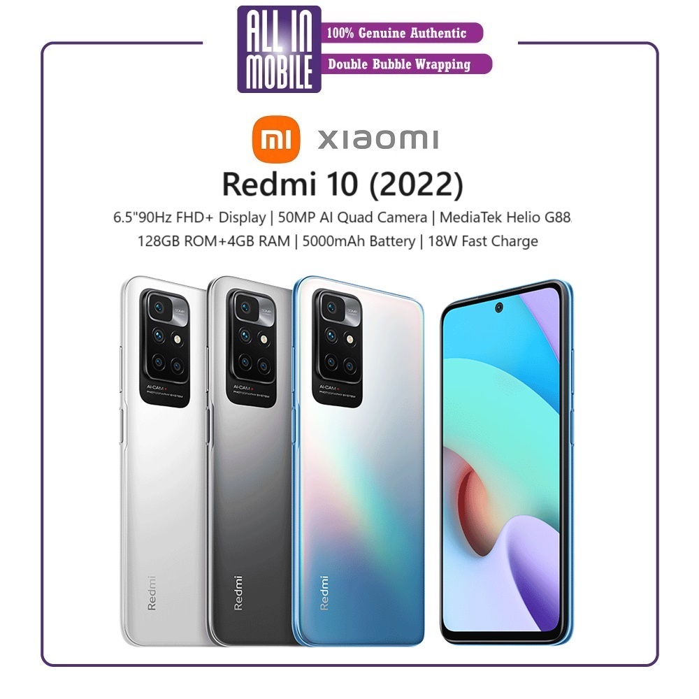 [Malaysia Set] Xiaomi Redmi 10 2022 (128GB ROM | 4GB RAM) Official ...