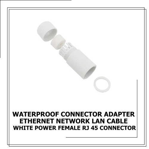 Waterproof Connector Adapter Ethernet Network LAN Cable White Power ...