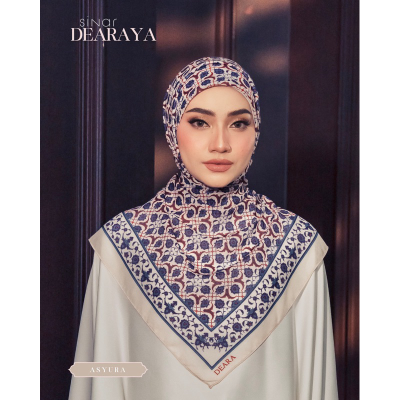 Deara Bidang 45 [100% Original][Free Brooch] Tudung Bawal Printed ...