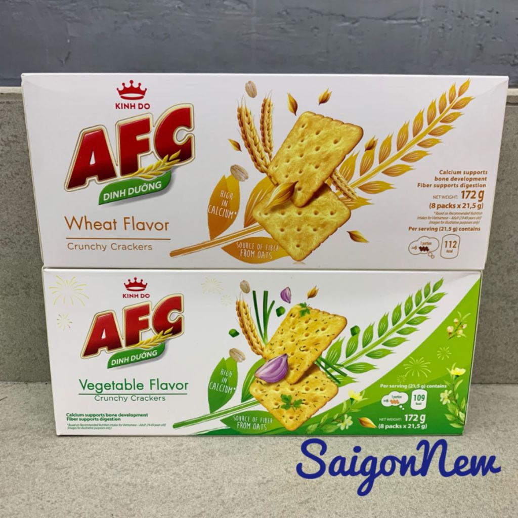 AFC Vi Rau Banh Cracker - Vegetable Flavor Crunchy Crackers 200g ...