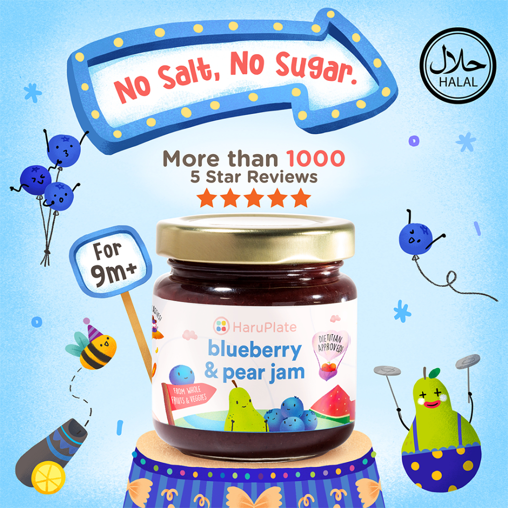 No Sugar All Fruit Jams by HaruPlate Blueberry Pear Jam (Halal