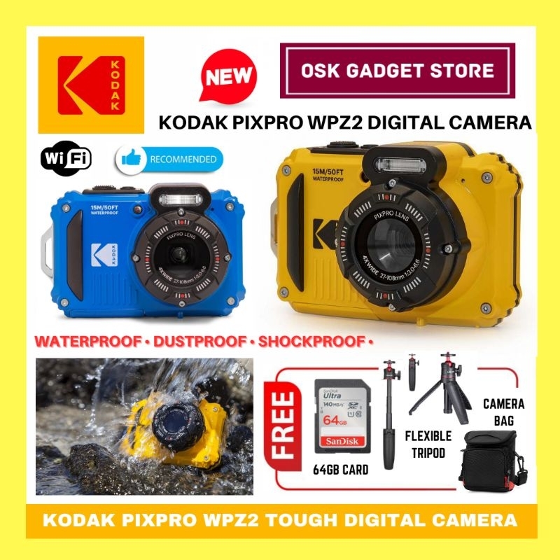 Kodak Pixpro WPZ2 Digital Compact Camera Weather Proof Wifi Direct