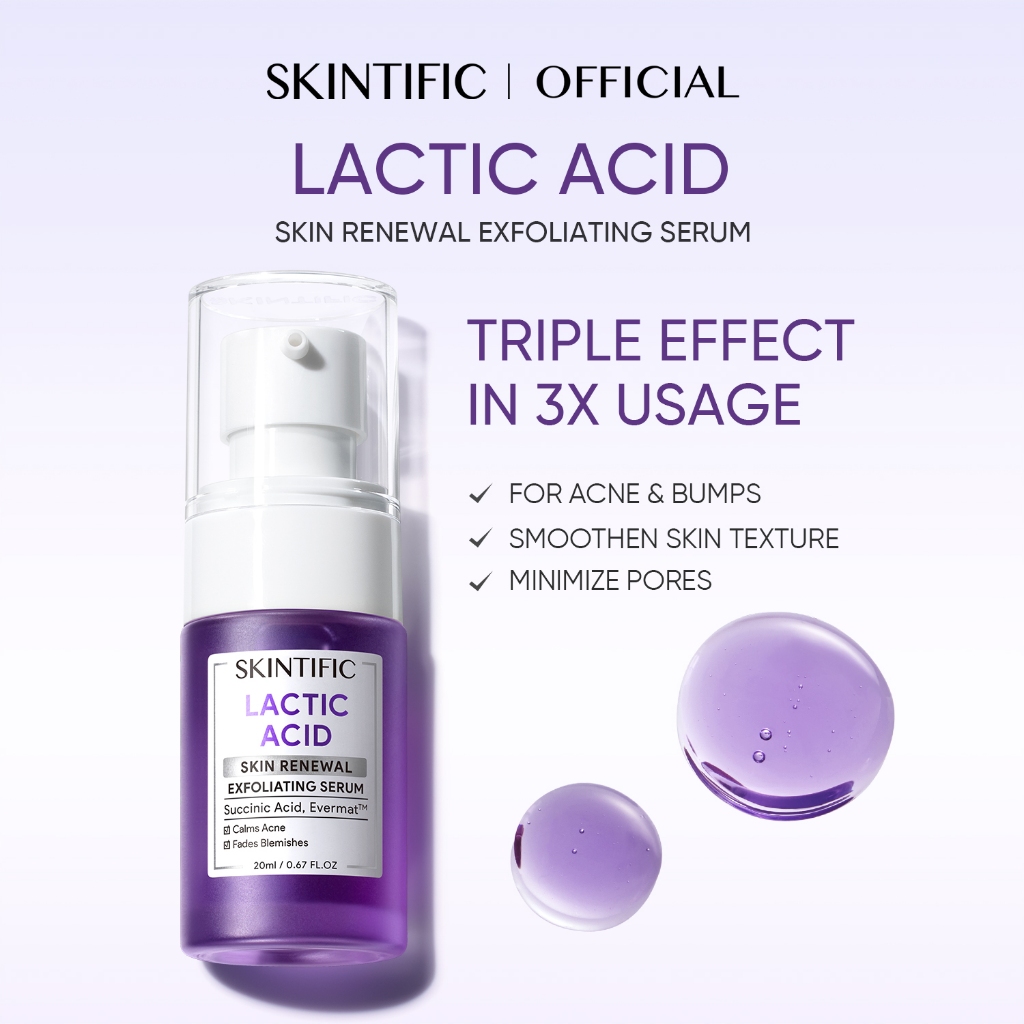 SKINTIFIC Lactic Acid Skin Renewal Exfoliating Serum 20ml Shopee Malaysia