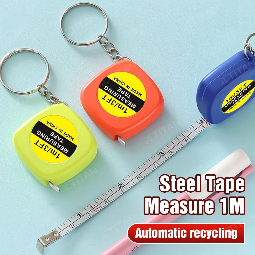 Mini Tape Measure 1m Automatic Retractable Portable Square Small Tape