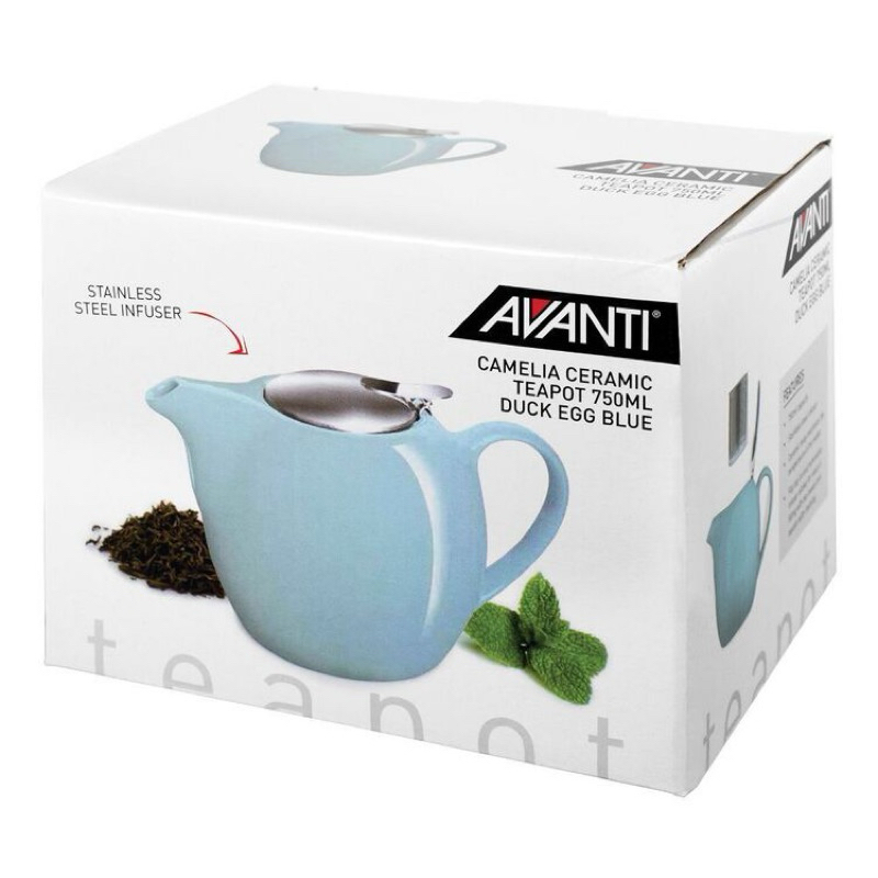 Avanti Camelia Blue Ceramic Teapot Blue 750 mL Teko Kopi Shopee Malaysia