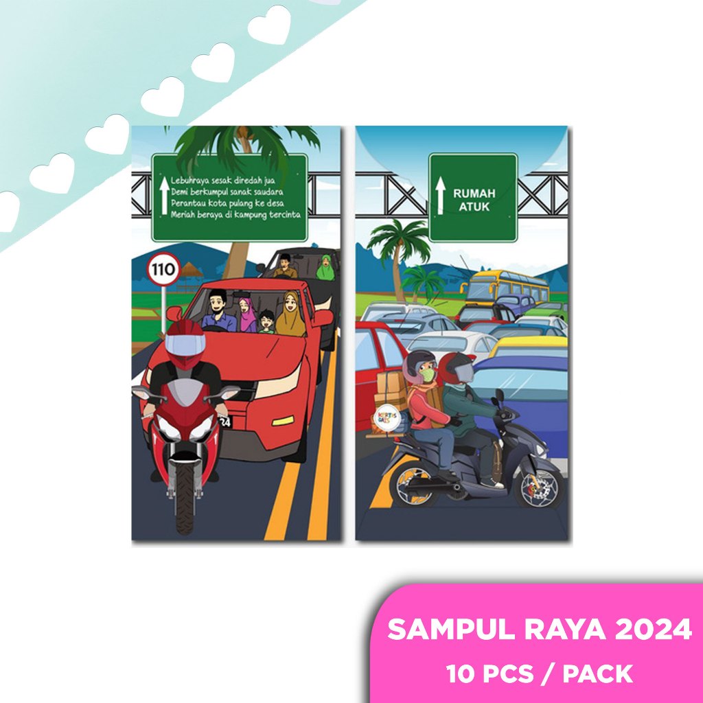 Sampul Duit Viral Balik Raya (10pcs / pkt) - 10 keping Angpao Hari ...