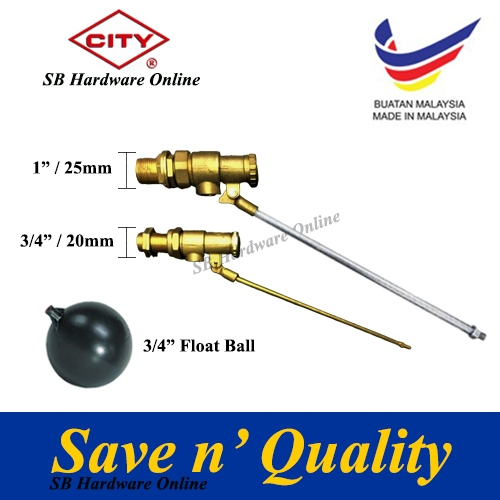 [HEAVY DUTY ] VIP / CITY BRASS FLOAT VALVE (3/4“, 1”) FOR WATER TANK ...