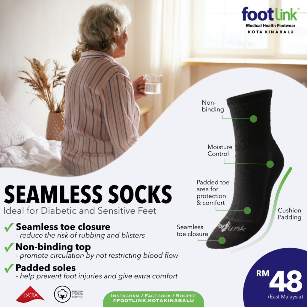 FOOTLINK SEAMLESS MEN WOMEN DIABETIC / CONFINEMENT / MATERNITY ...