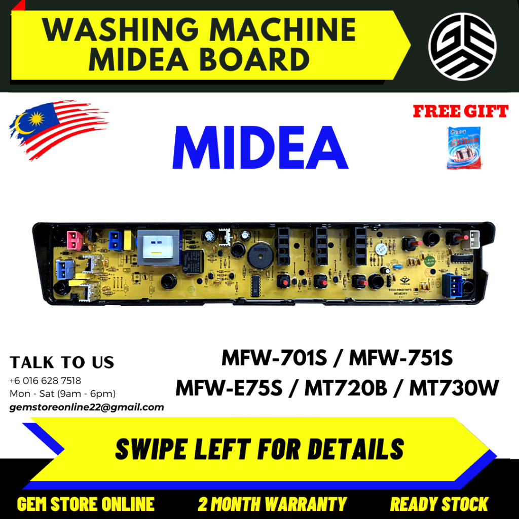 MFW 701S MFW 751S MFW E75S MT720B MT730W MIDEA Washing