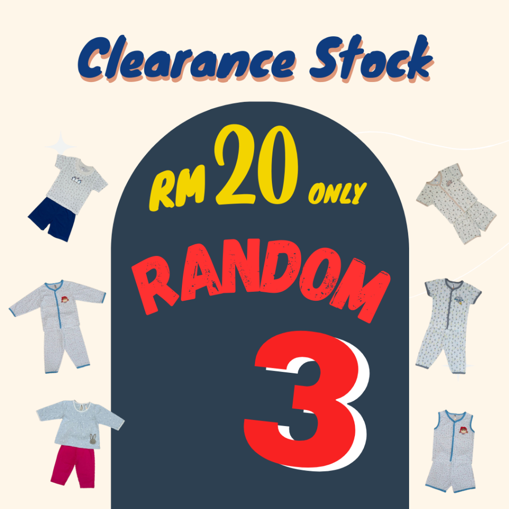 (018 MONTHS) 3 PIECE ONLY RM 20 3 Helai Random Pick 3 Design Baby