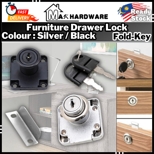 Drawer Cabinet Square Security Lock Drawer Lock Set Home Office Kitchen ...