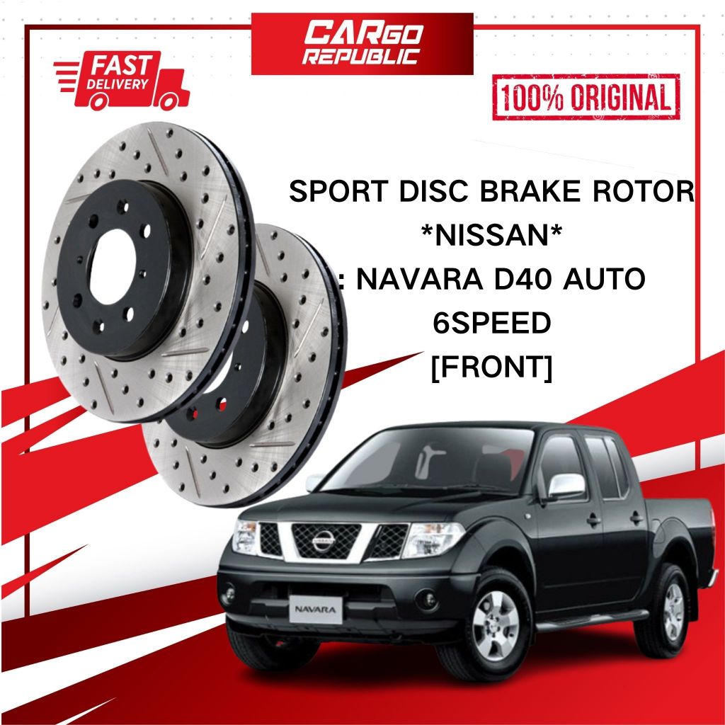 Questa Nissan Navara D40 Auto 6Speed Front (Depan) Disc Rotor Sport ...