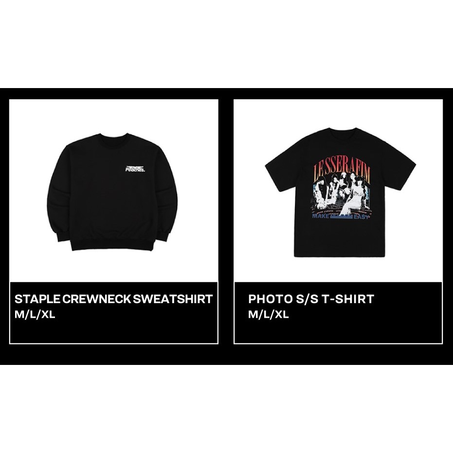 ルセラフィム ピーチーズ コラボ フォトTシャツ XL