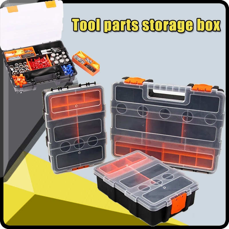 Hardware Parts Storage Toolbox Screw Organizer Plastic Tool Box with ...