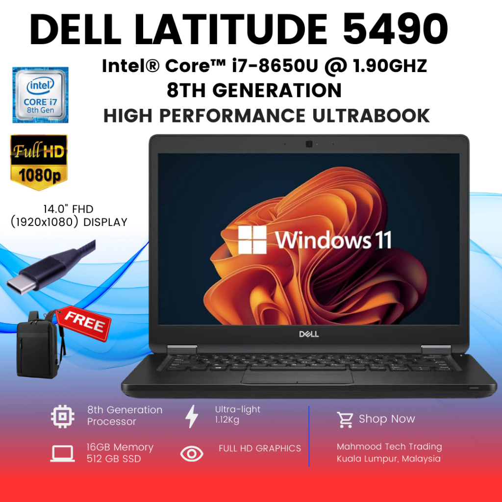 FREE GIFT 🎁 Dell Latitude 5500,5400, 5300, 5200, 5490, 5480, Core i7, Core  i5, 6th-11Generation 32GB Ram, 512GB M.2 SSD | Shopee Malaysia