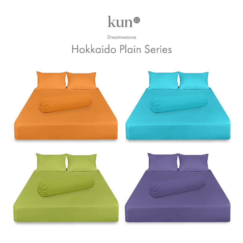 kun® Hokkaido Plain Series Premium Bed Linen; Pillowcase, Bolster Case
