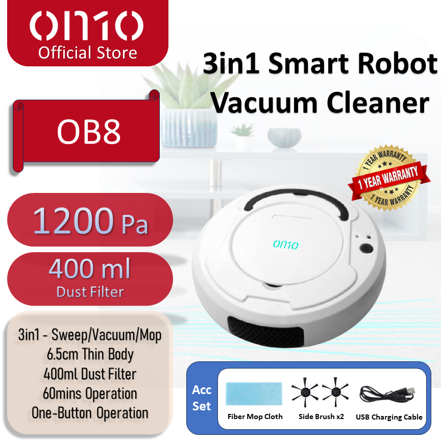 OB8 3in1 Robot Vacuum Cleaner Vacuum Robot Vacuum Cleaner And Mop Smart