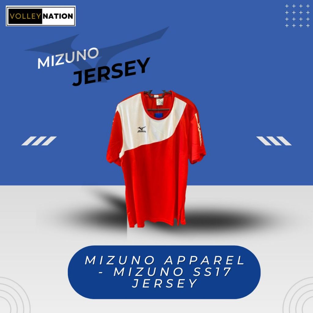 Mizuno Apparel Mizuno SS17 Jersey Red White Shopee Malaysia