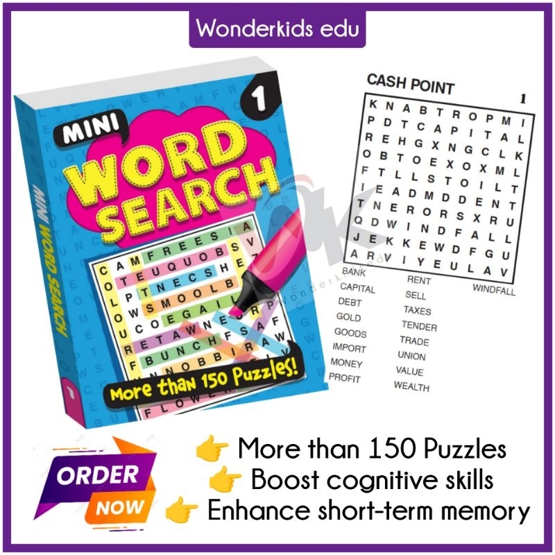 Word Search Book for Kids | Mini Word Search | Crossword Puzzles ...