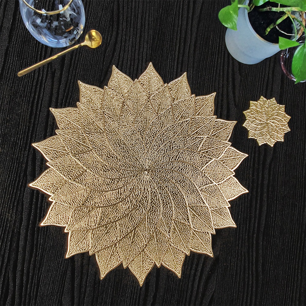 Raya 2024 Table Mat Placemat Cup Coaster Round Rectangle Gold ...