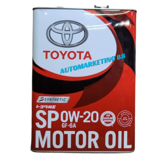 GENUINE Toyota SP 0W20 Synthetic SP GF-6A Engine Oil 4L 08880-13205 ...