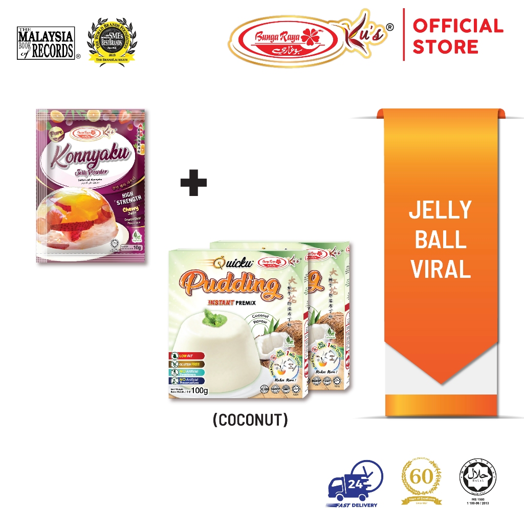 Set Pudding Jelly Ball (Versi Pudding) BUNGA RAYA KUS | Shopee Malaysia