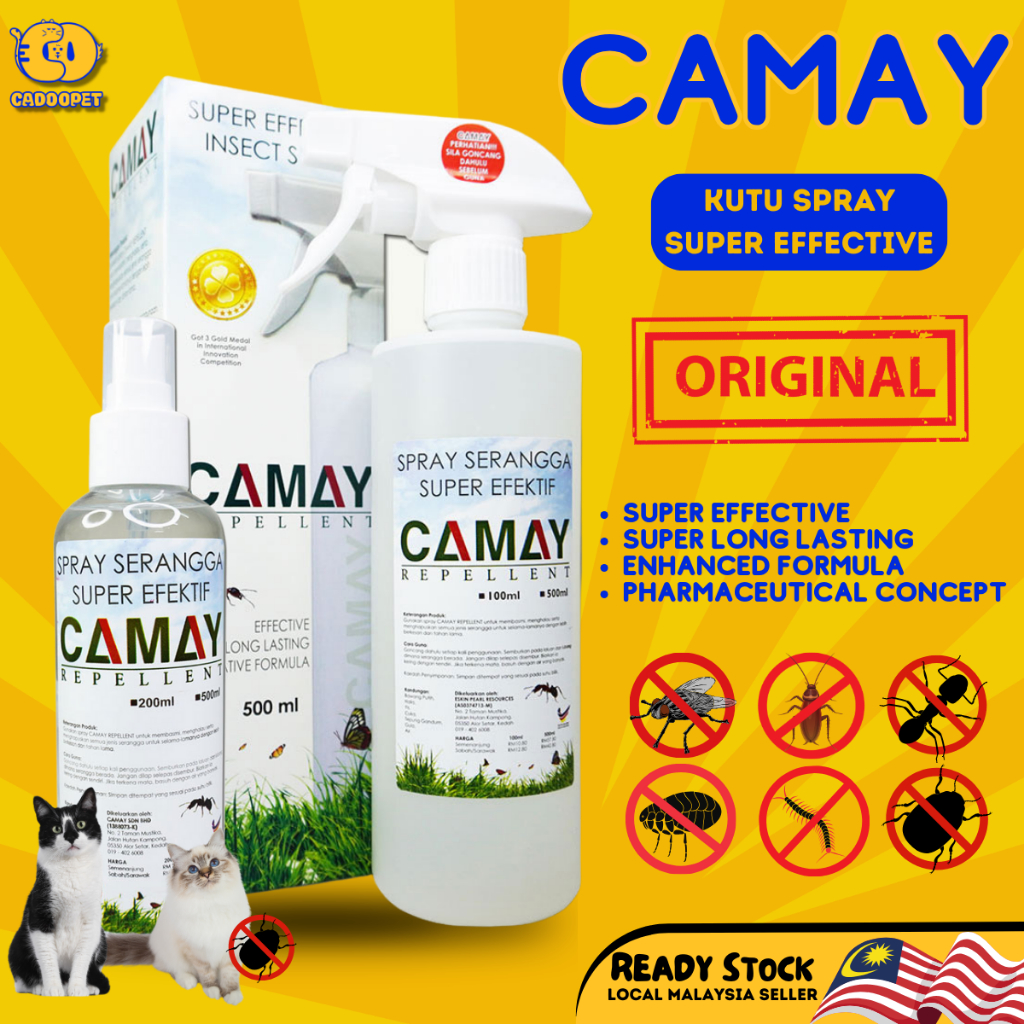 CAMAY SPRAY REPELLENT SEMUT PEPIJAT LIPAS LIPAN LALAT SERANGGA
