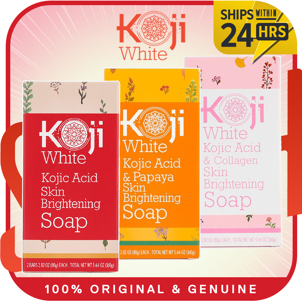 GENUINE Koji White Pure Kojic Acid Collagen Skin Skin Brightening Soap for Face Natural Glowing Skin