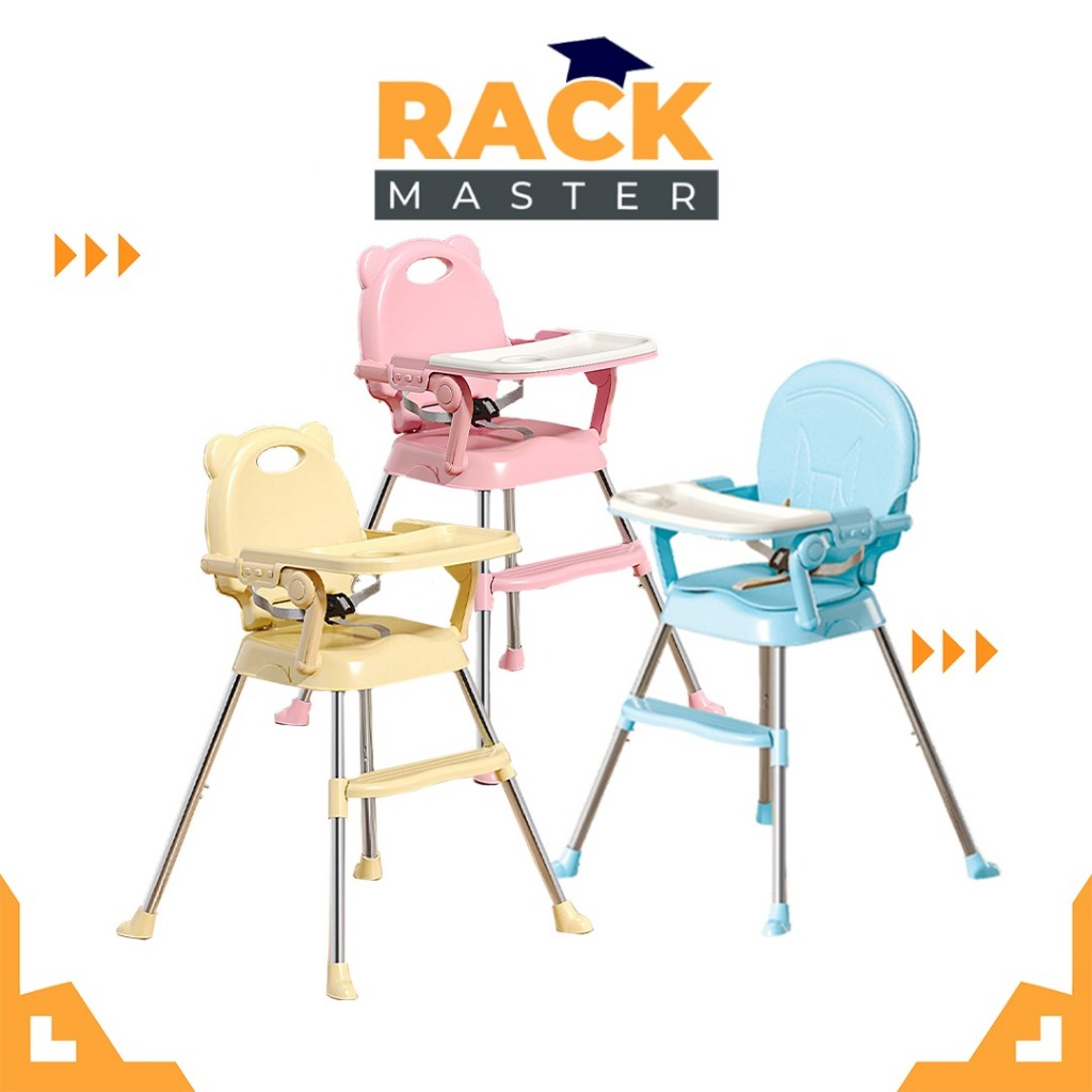 𝗥𝗔𝗖𝗞 𝗠𝗔𝗦𝗧𝗘𝗥 Multifunctional Adjustable High Safety Baby Dining Chair ...