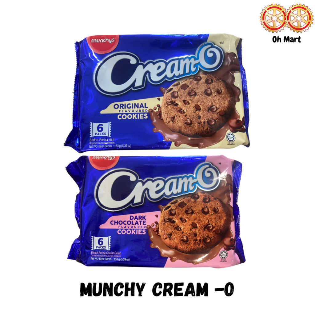 Munchy's Cream-O Cookies 6 packs (153g) - Original/Dark Chocolate ...