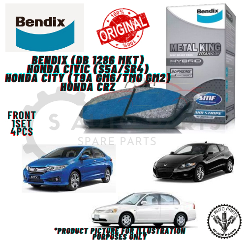HONDA CIVIC (S5A/SR4) / CITY (T9A GM6/TMO GM2) / CRZ FRONT BENDIX METAL ...