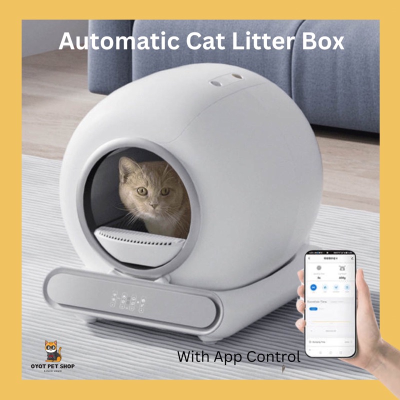 Oyot Pets Smart Cat Litter Box with Apps Control Automatic Self