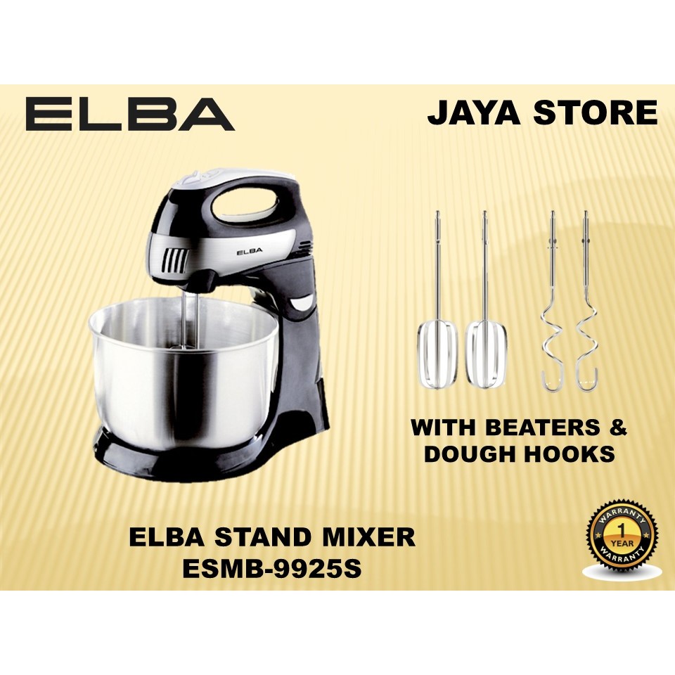 ELBA Stand Mixer ESMB9925S 5speed, Stainless Steel Stand Bowl (4.2L