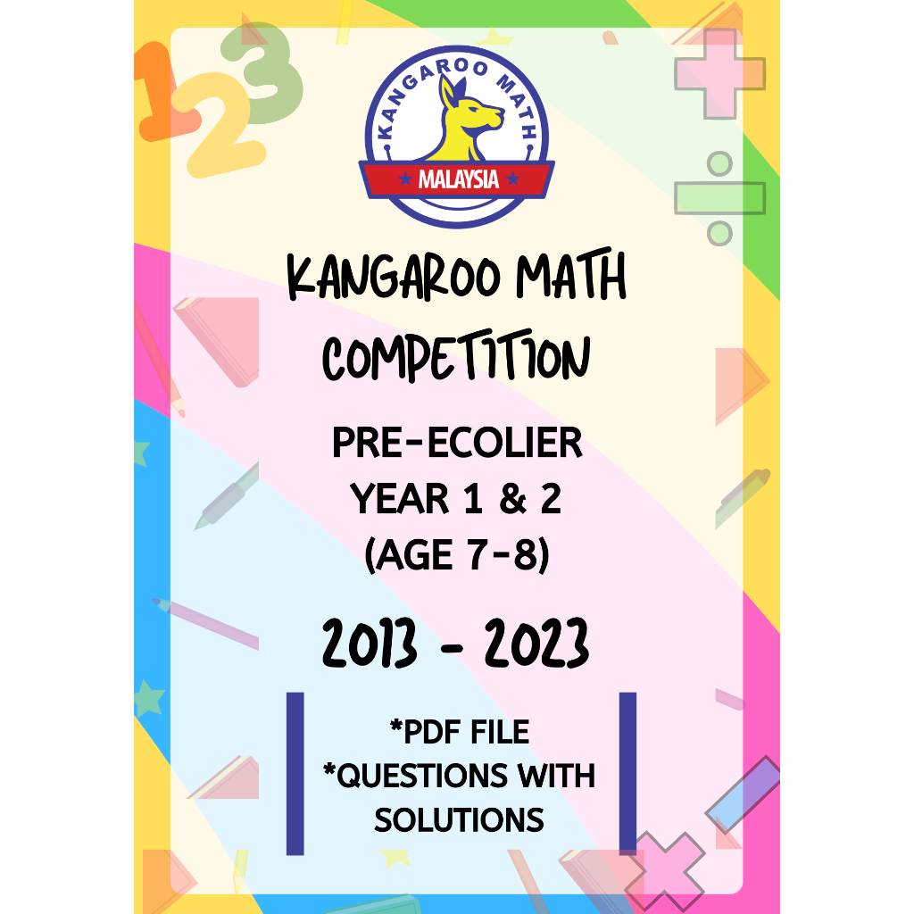 Kangaroo Math 20192024 PREECOLIER fail pdf Paper with answer