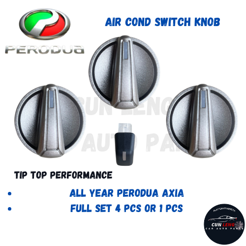 PERODUA AXIA ALL MODEL AIRCOND SWITCH KNOB 1PCS / 4PCS FULL SET