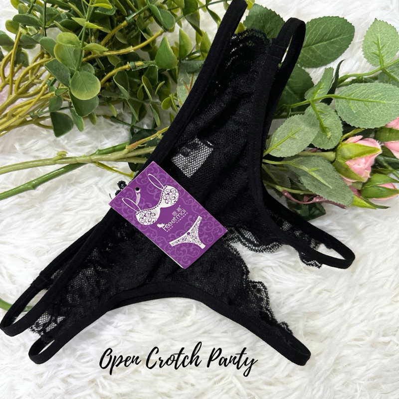 Open Crotch Panty Lacey Black Sexy Panty Shopee Malaysia