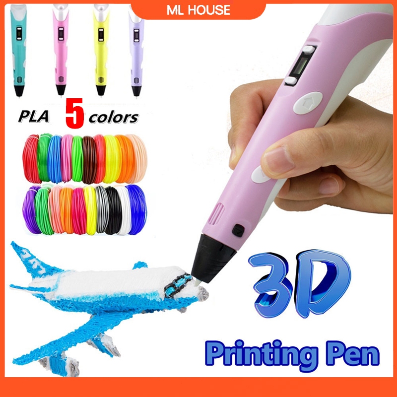 Free PLA Filament 】3D Printing Pen Digital Intelligent DIY LCD Screen ...