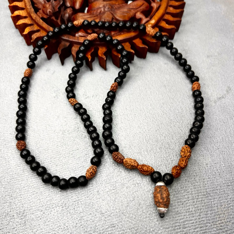 2 Mukhi Rudraksha and Karungali Mala | Shopee Malaysia