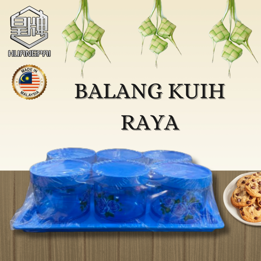 (6Pcs) Storage Container With Tray/ Balang Kuih Raya/ Balang Biskut ...