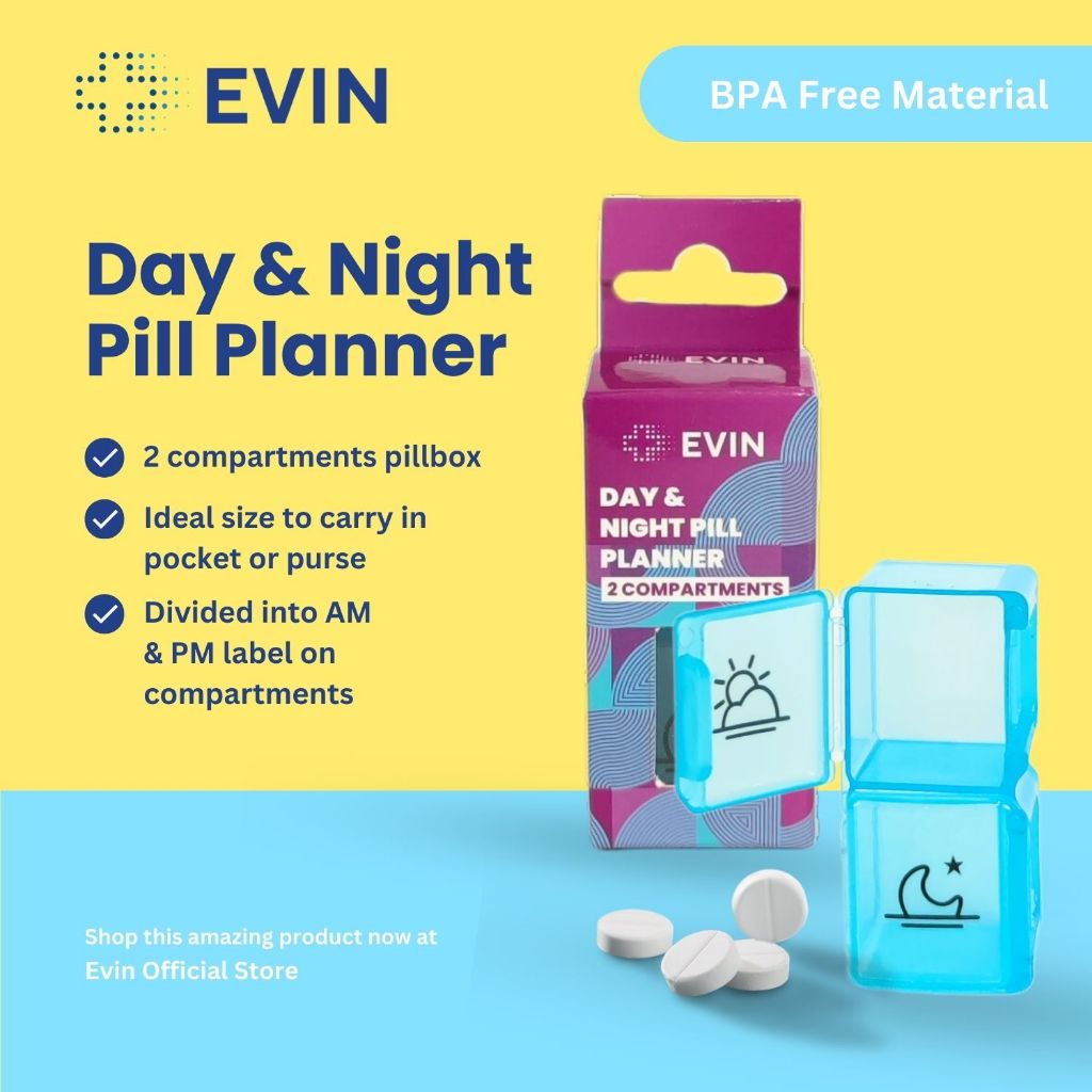 EVIN Pill Planner Day & Night / Seven Day / 8 Compartments Pil Daily ...