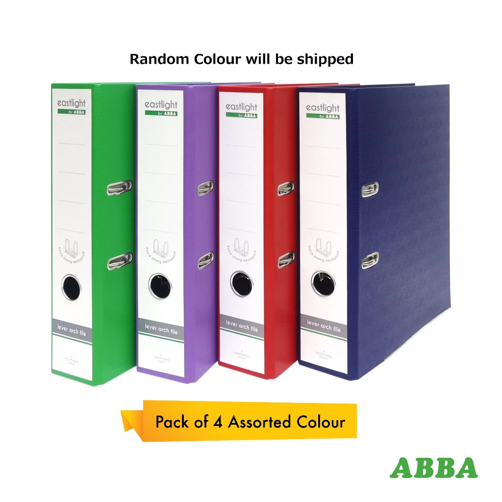 ABBA Color Arch File 3 Inch A4 Pack of 4/ Folder Organizers/ Document ...