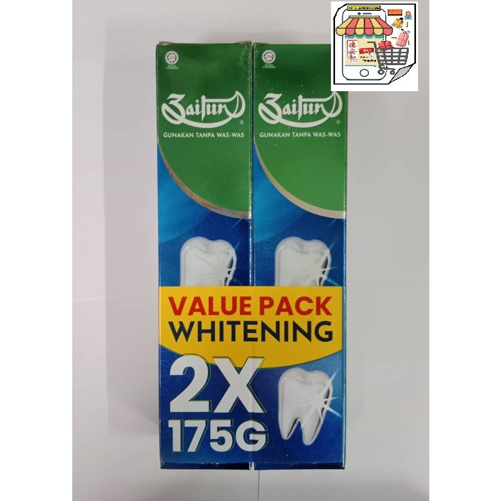 Zaitun Toothpaste (Whitening) 175Gx2(NEW PACKING) Shopee Malaysia