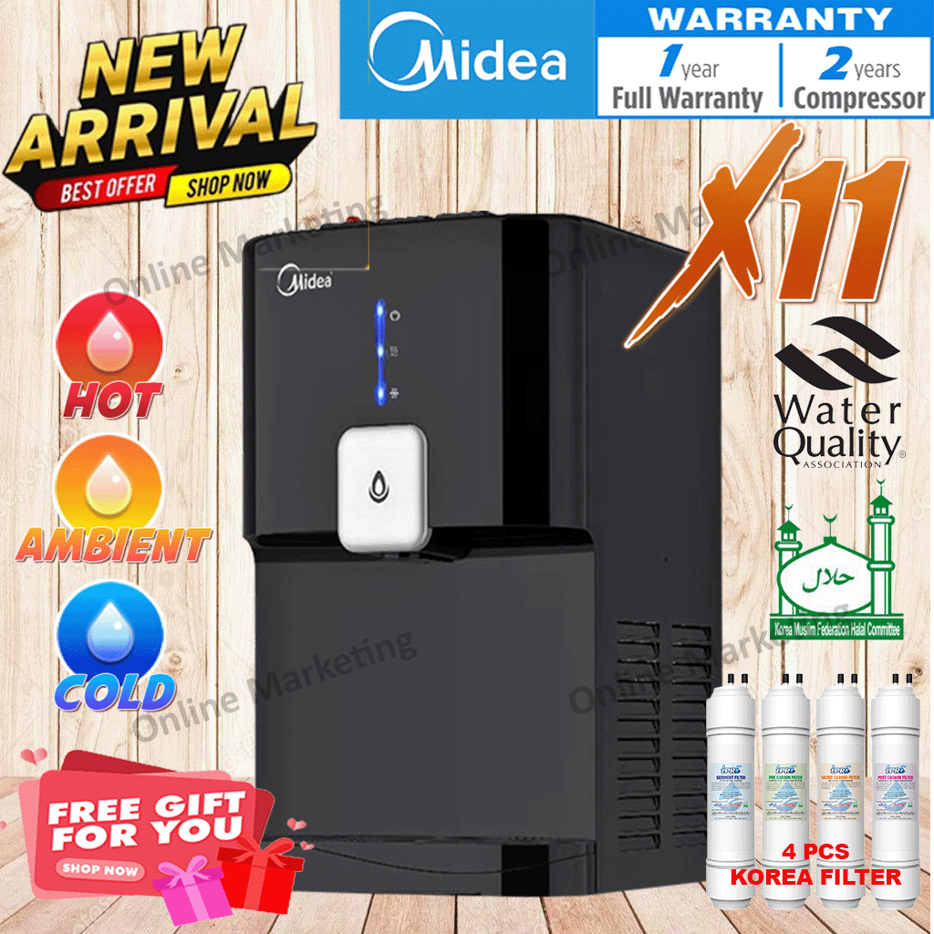 Midea Mild Alkaline Water Dispenser Penapis air 3 Suhu Hot Normal Cold