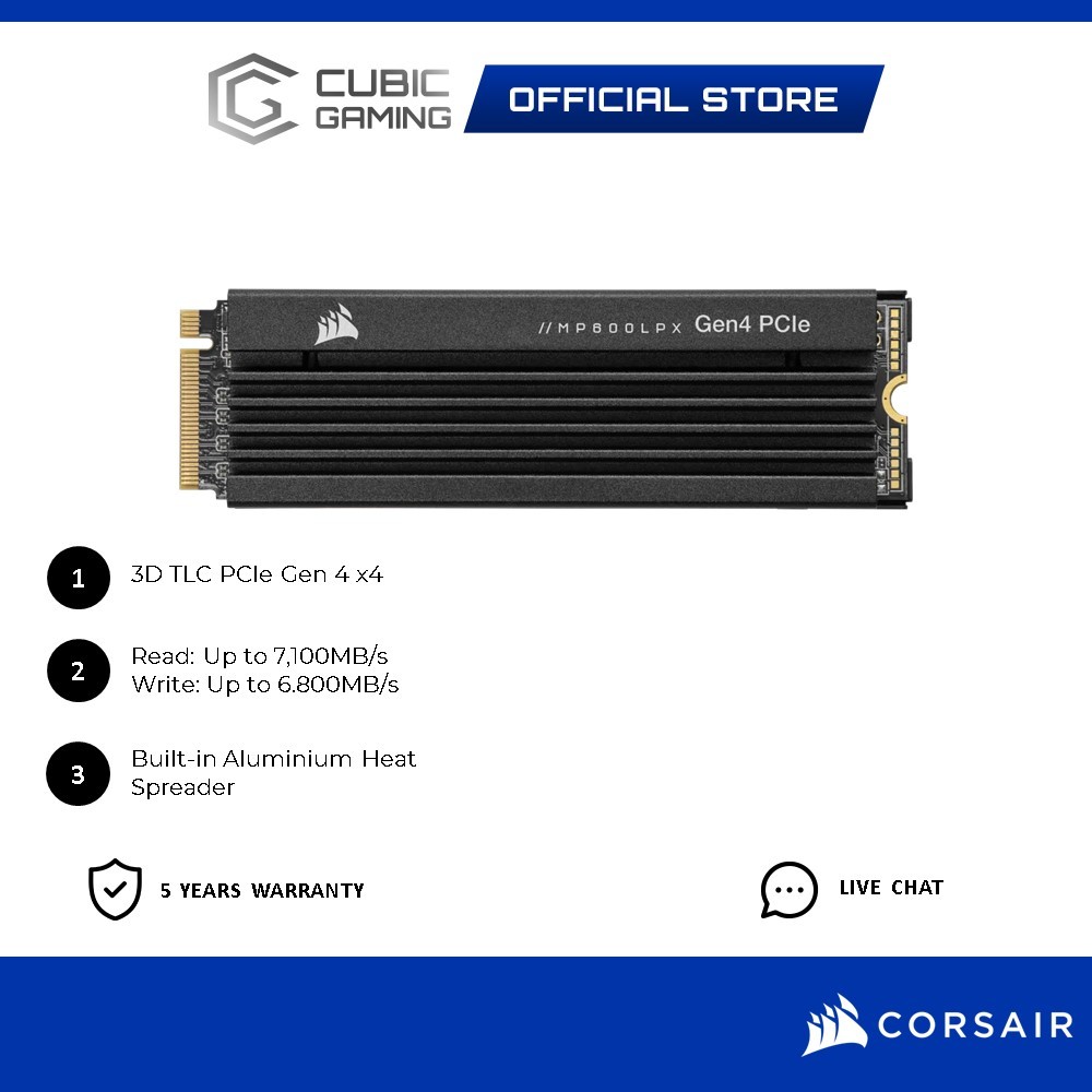 Corsair Force Series MP600 SSD 2TB PCIe Gen4 NVMe M.2: Comparador de