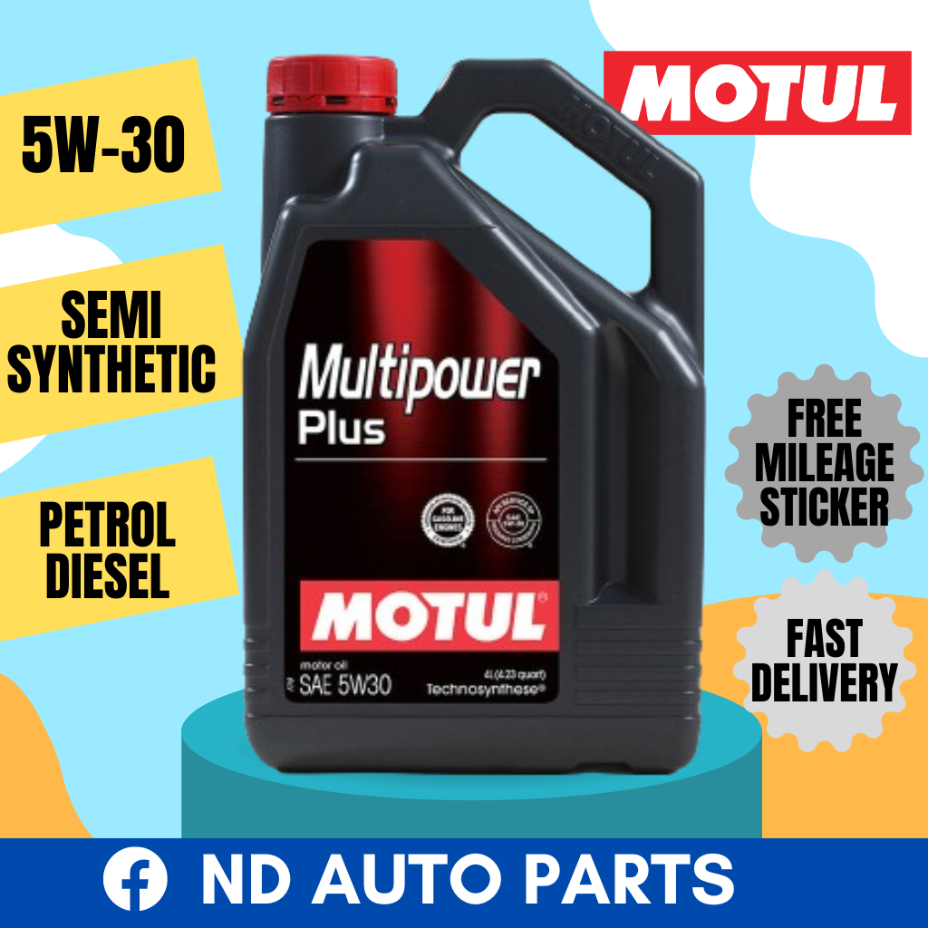 MOTUL Multipower Plus 5W30 4L Technosynthese SP Engine Oil | Shopee ...