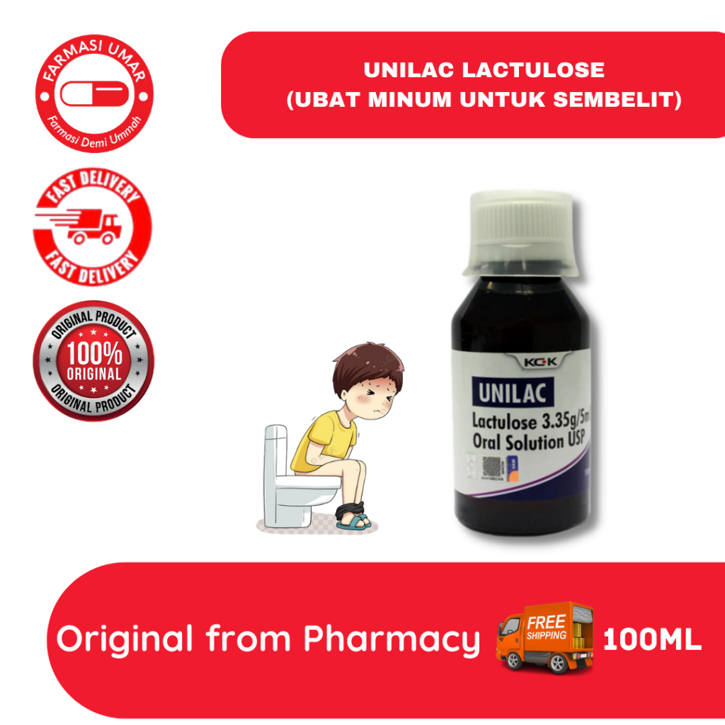 UNILAC Lactulose 3.35g / 5ml Oral Solution USP 100ML | Shopee Malaysia