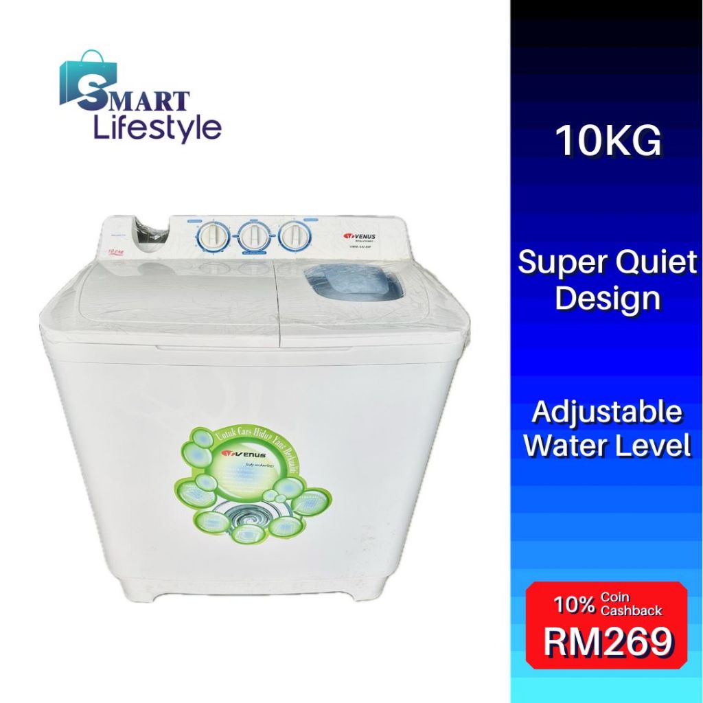 Venus Semi Auto Washing Machine (10kg) VWMSA100P Shopee Malaysia
