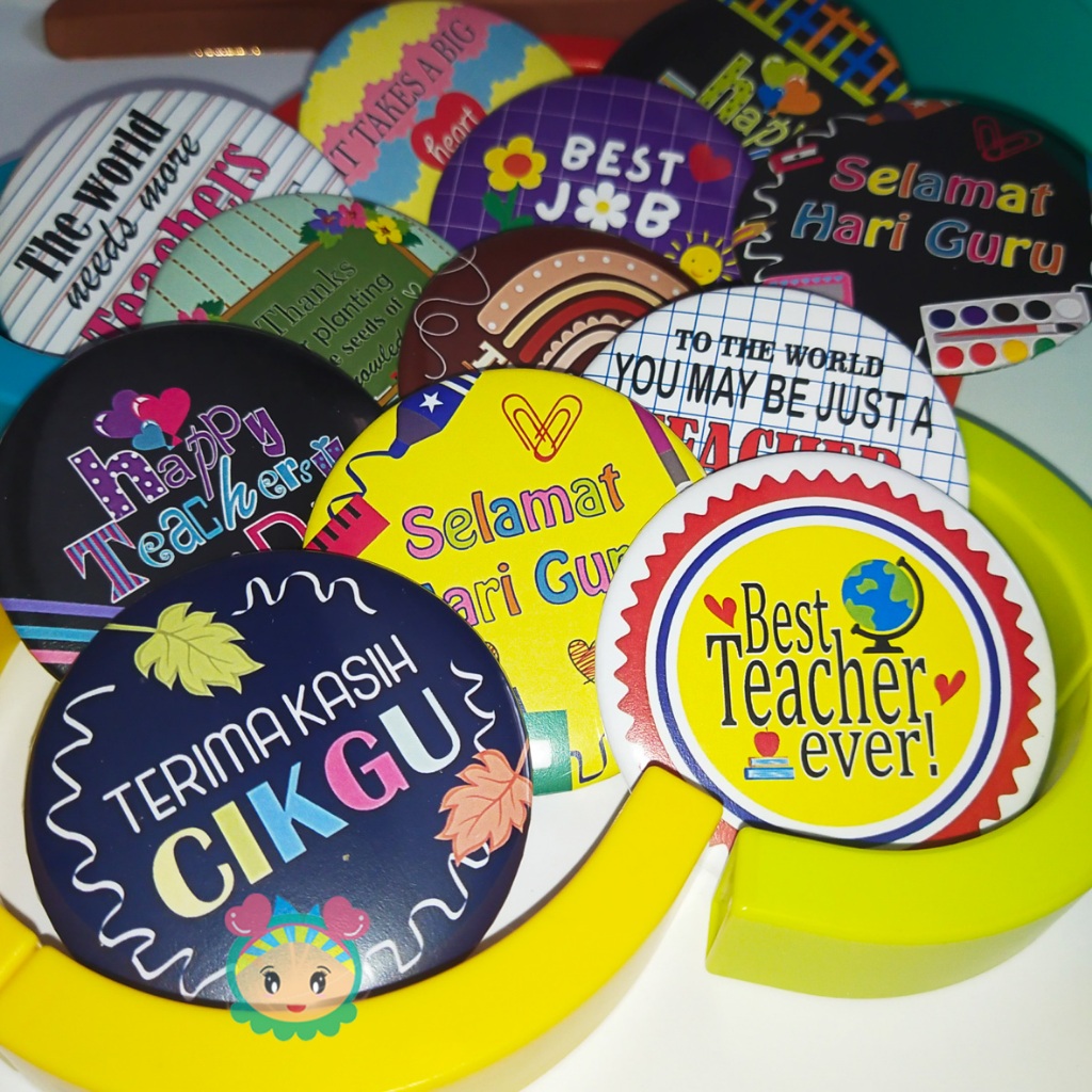 BUTTON BADGE HARI GURU [MIN 10] | Shopee Malaysia